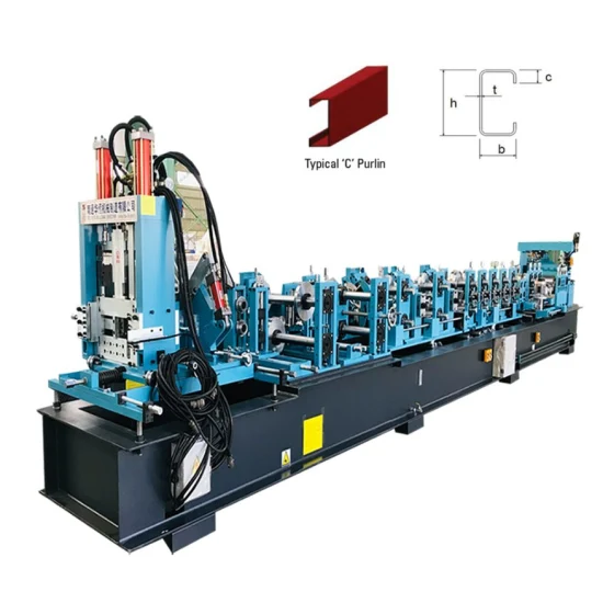 Peb Steel Construction Mudança automática CZ Purlin Roll Forming Machine